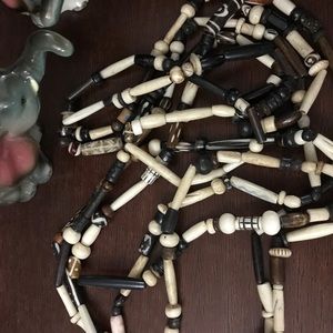 Bone beads carved tribal Africa new hobo hippie